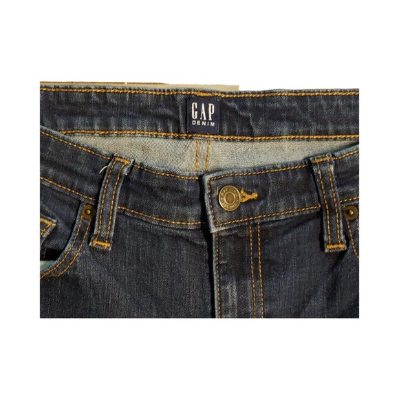 Gap Denim Legging Women's Size 30 Dark Wash Low Rise Stretch Cropped Skinny Leg - Picture 4 of 10